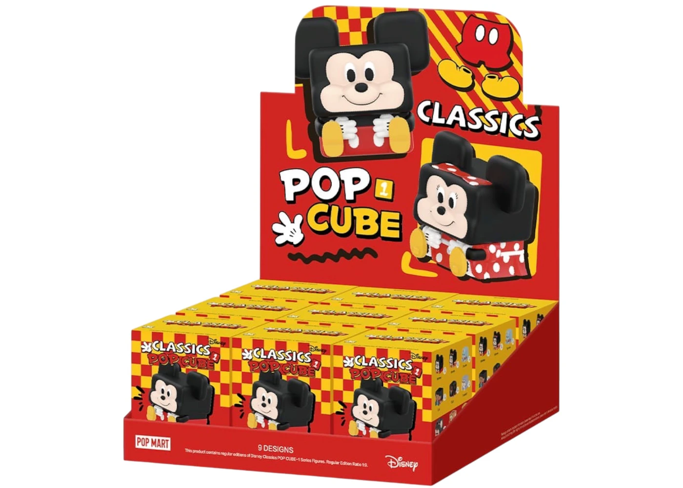 Pop Mart Disney Classics POP CUBE-1 Series Figures Sealed Case (9 Blind ...