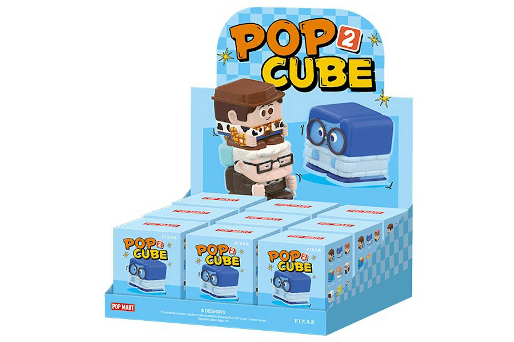 Pop Mart Disney Pixar Pop Cube-2 Series Figures Sealed Case (9 Blind ...
