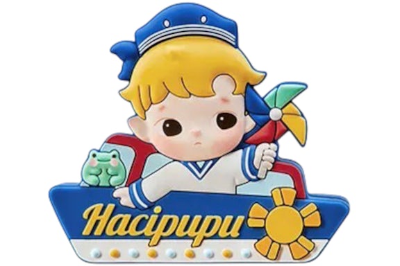 Imán de silicona Pop Mart Hacipupu Rolling Time Machine Series Little Voyager para nevera