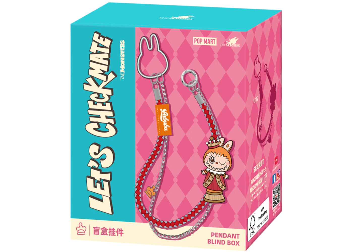 Pop Mart Labubu The Monsters Let's Checkmate Series Pendant Single ...