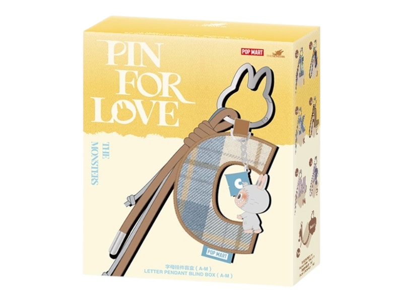Pop Mart Labubu The Monsters Pin for Love Series Letter