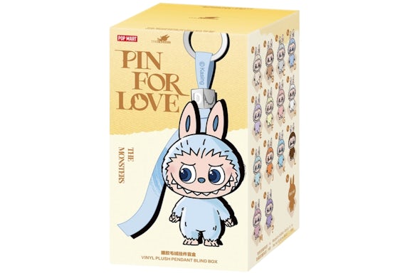 Pop Mart Labubu The Monsters Pin for Love, ciondolo in vinile in peluche (A-M), confezione singola cieca