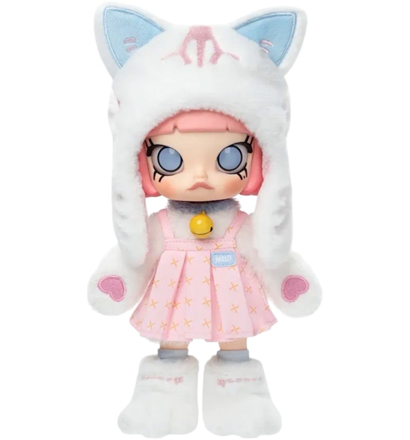 Pop Mart Molly Peekaboo 1/8 Action Figure White Cat Regular Figure