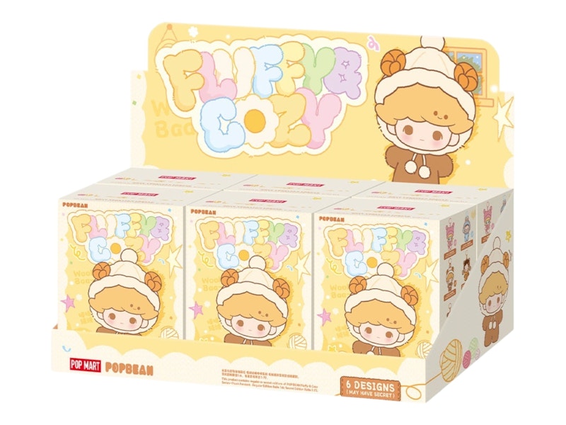 Pop Mart POP BEAN Fluffy & Cozy Series Plush Pendant Sealed Case