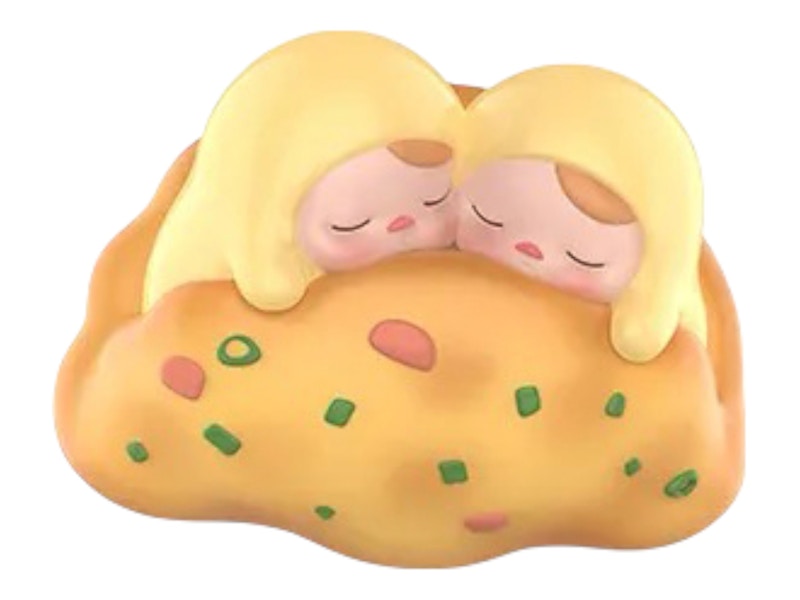 PUCKY Fairies’Market EGG BEANIE オムライス Pop Mart PUCKY Egg Beanie Series Omelette Figure - US