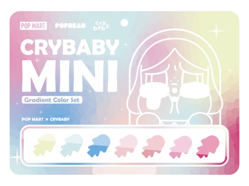 Set di mini figure Pop Mart Pop Bean CRYBABY di colore sfumato