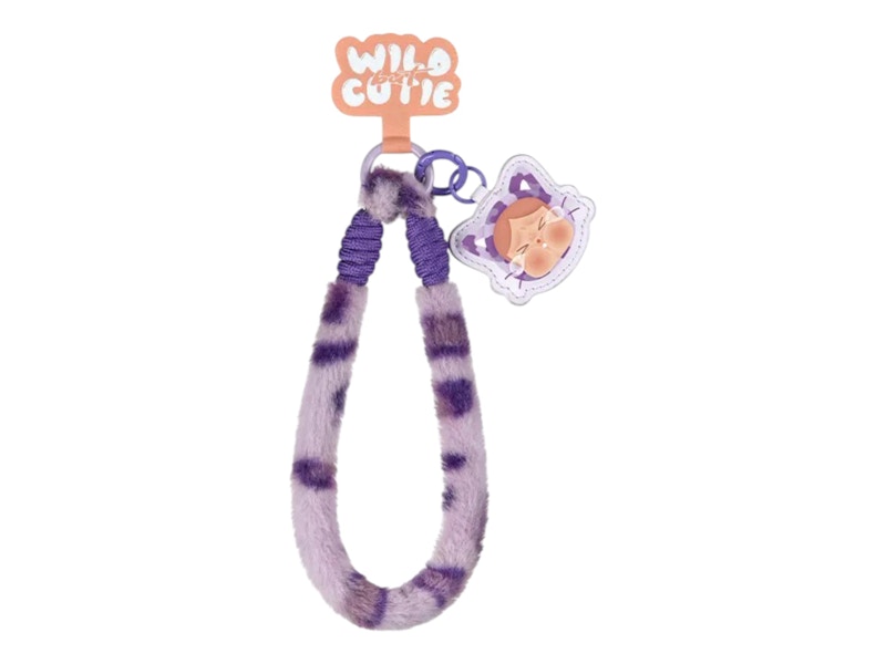 Pre-owned Pop Mart Crybaby Wild But Cutie Series Neon Cutie Phone Charm