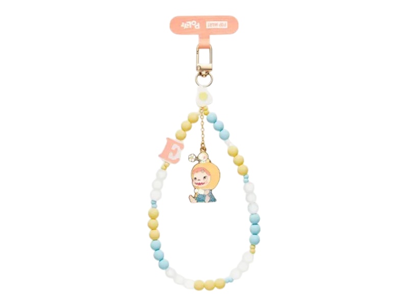 Pre-owned Pop Mart Hand In Hand Series Exciting Notes (secret Edition) Phone Charm In Multi