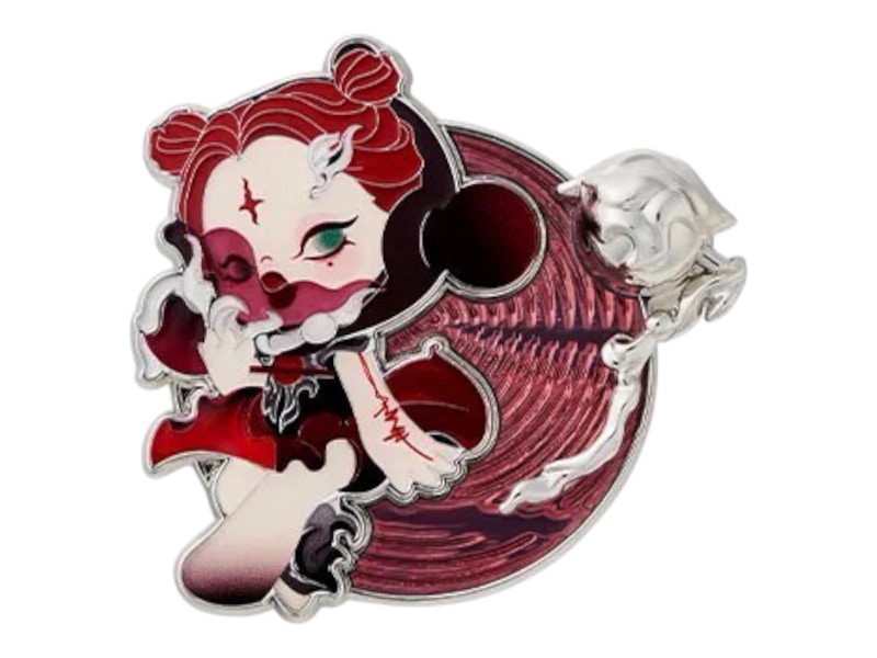 ６８４,.ファー渦巻きくまちゃんピアスレッド Pop Mart SKULLPANDA The Sound Series The Anger Fridge Magnet - US