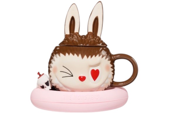 Pop Mart The Monsters Labubu Catch Me If You Like Me Series TV Set Ceramic Cup