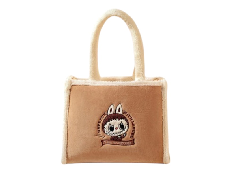 Pre-owned Pop Mart The Monsters Labubu Classic Bag Series Plush Tote Bag Brown In Multi