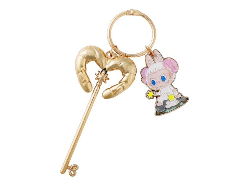 Pre-owned Pop Mart The Monsters Labubu Constellation Series Aries Key Pendant In Multi