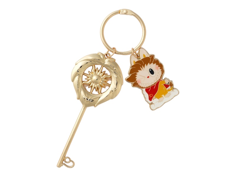 Pre-owned Pop Mart The Monsters Labubu Constellation Series Leo Key Pendant In Multi