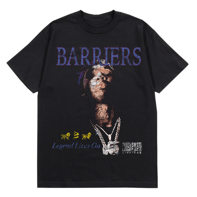 Pre-owned Pop Smoke Barriers Legend Lives On T-shirt Black