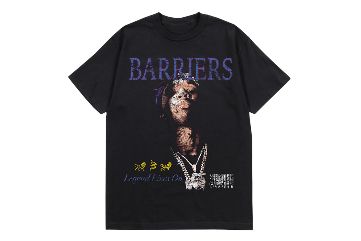 Pre-owned Pop Smoke Barriers Legend Lives On T-shirt Black