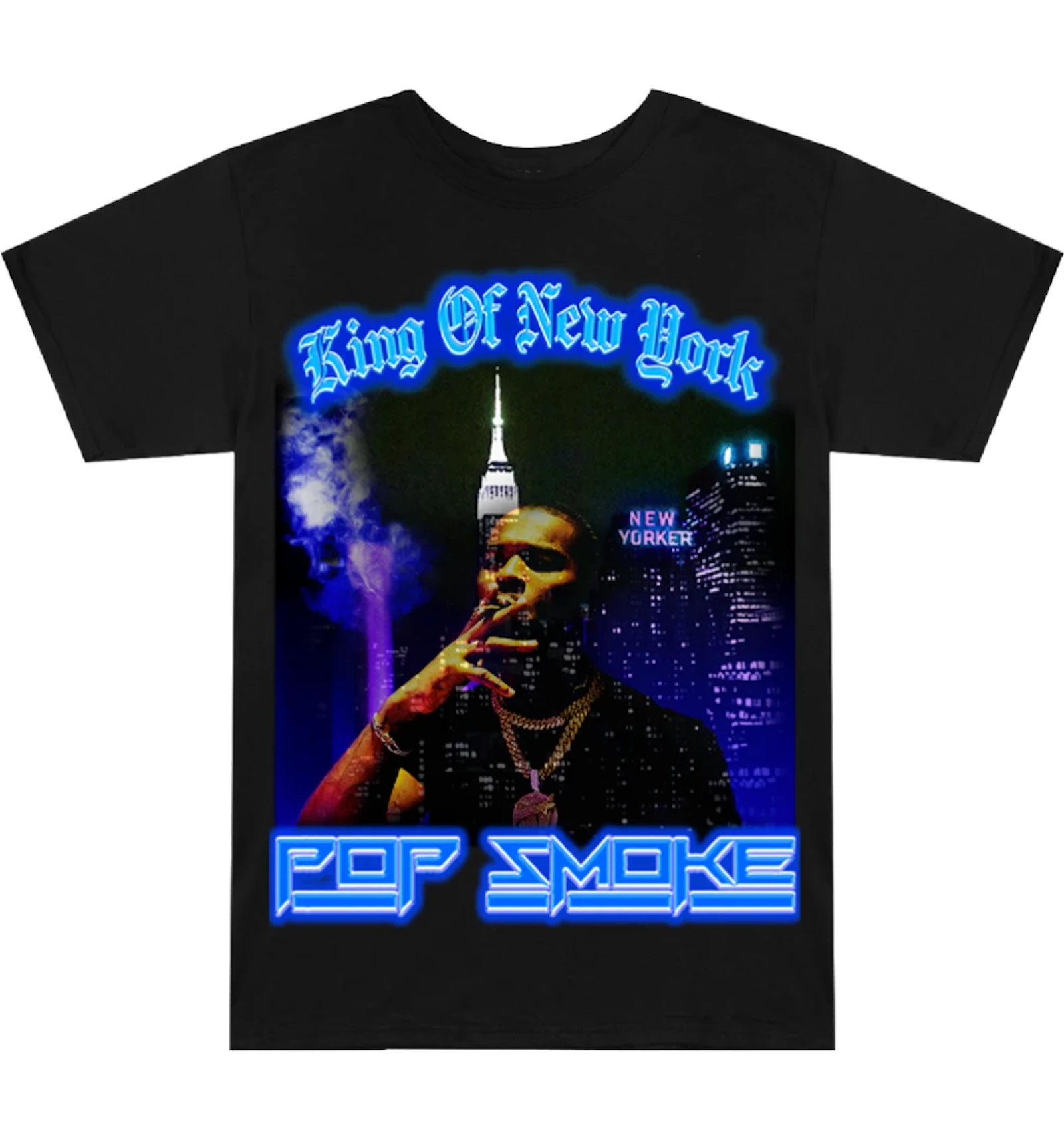 Pop Smoke King Of New York T Shirt Black Ss Us Pop Smoke King Of New York T Shirt Black Ss Us