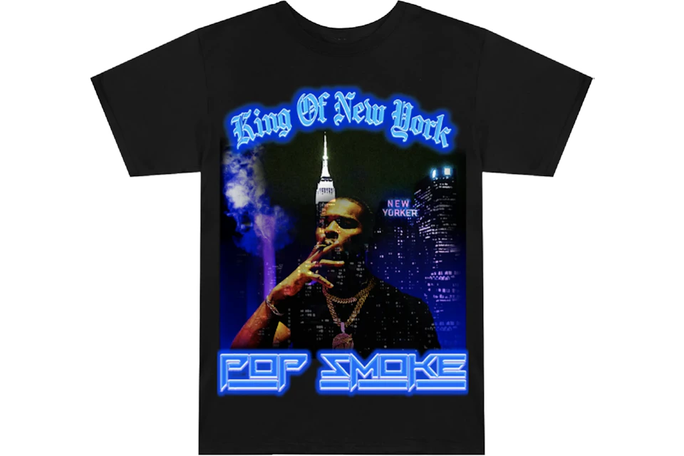 Pop Smoke King Of New York T Shirt Black Ss Us Pop Smoke King Of New York T Shirt Black Ss Us