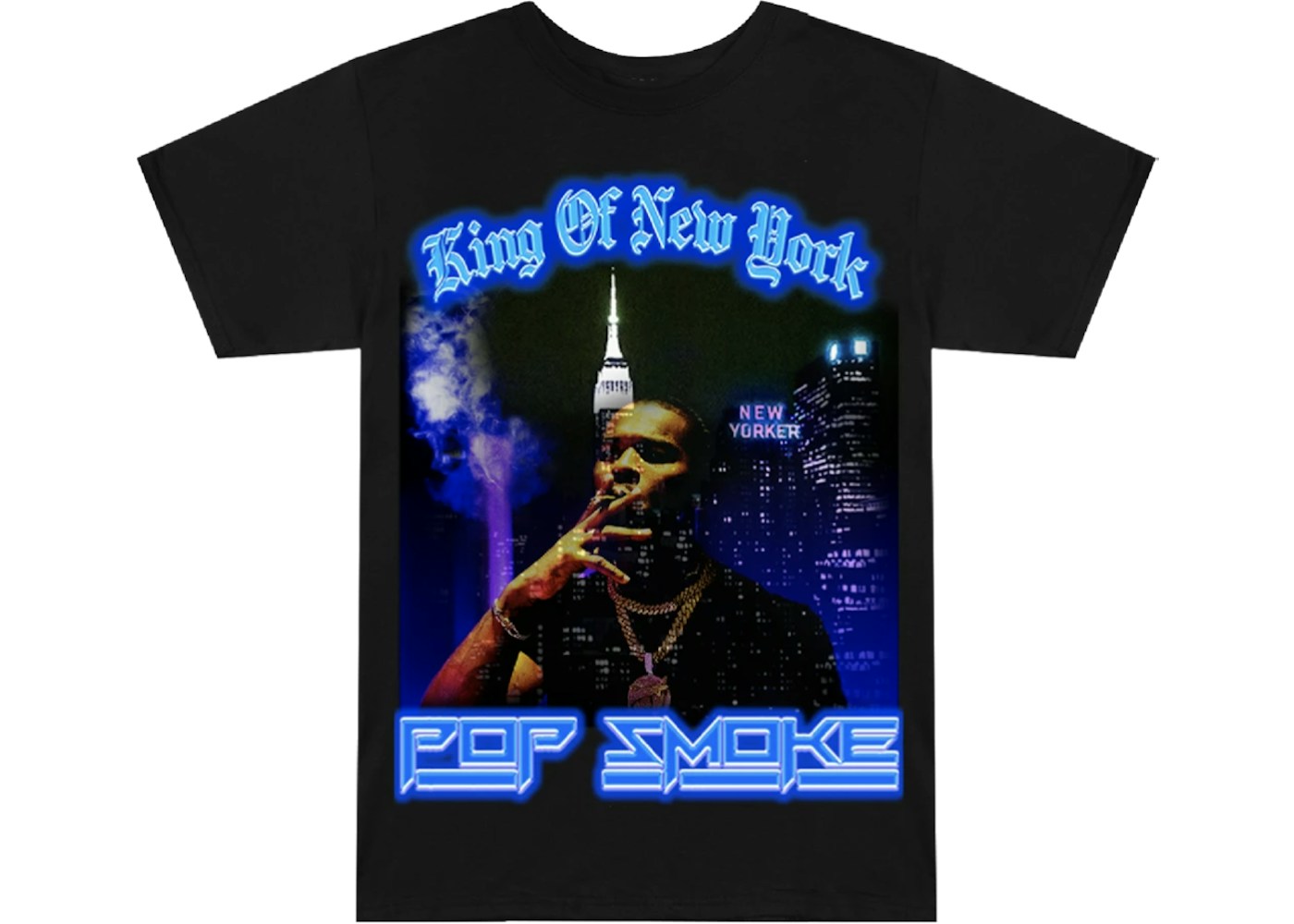 Pop Smoke King Of New York T Shirt Black Ss Pop Smoke King Of New York T Shirt Black Ss