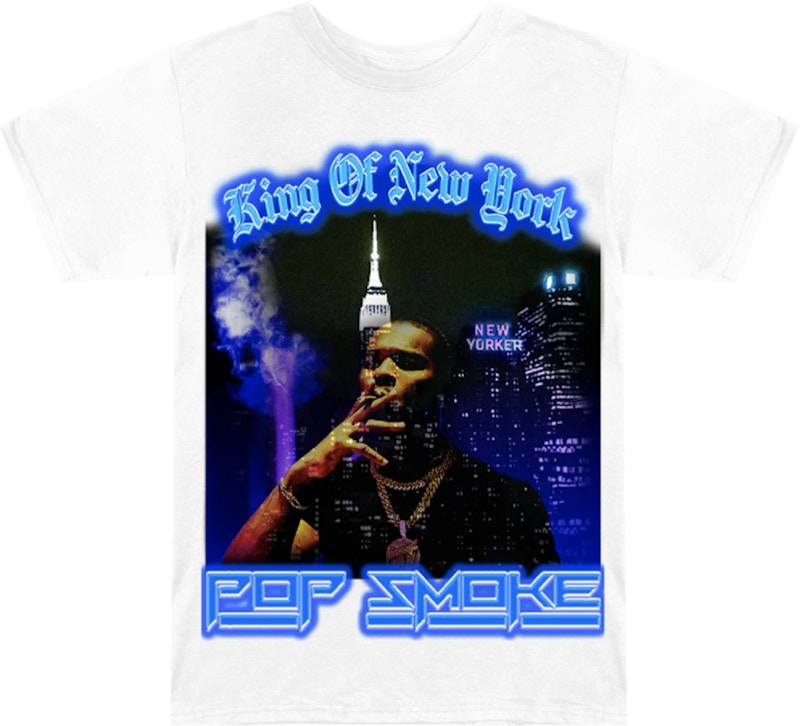 Pop Smoke King Of New York T Shirt White Ss Pop Smoke King Of New York T Shirt White Ss