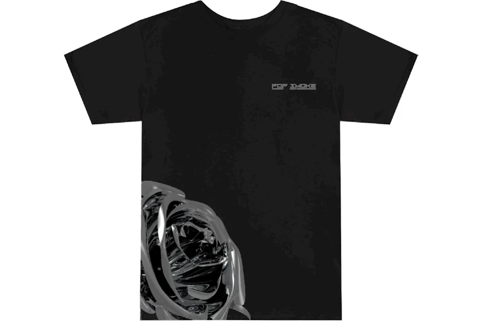 Pop Smoke Rose T-Shirt Black