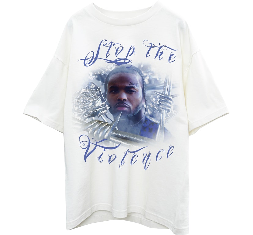 Pre-owned Pop Smoke Stop The Violence T-shirt White