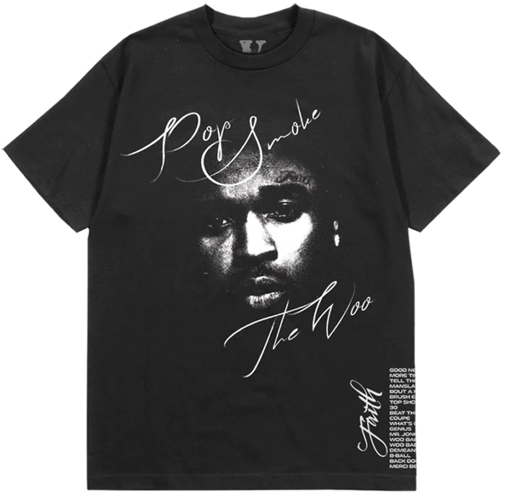 Pop Smoke x Vlone Faith T-shirt Black Men's - SS21 - US
