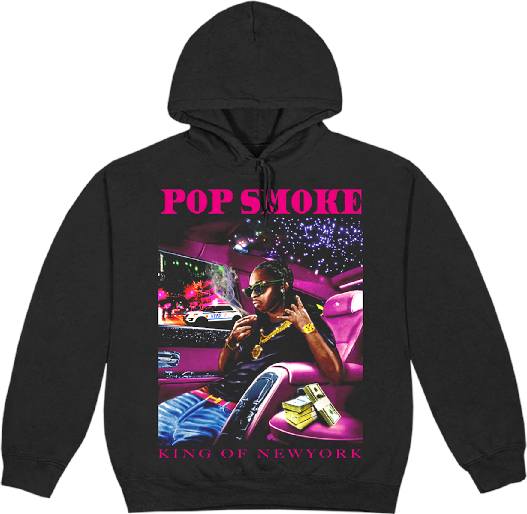 Pop Smoke x Vlone King Of NY Hoodie Black Men's - SS21 - US