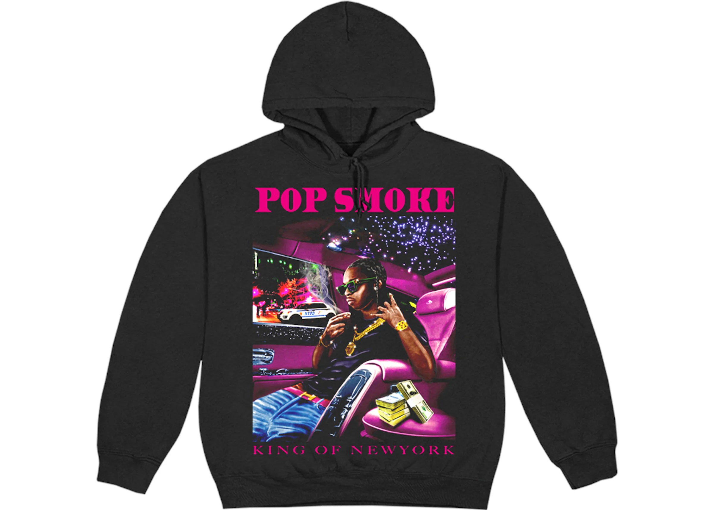 Pop Smoke x Vlone King Of NY Hoodie Black Men's - SS21 - US