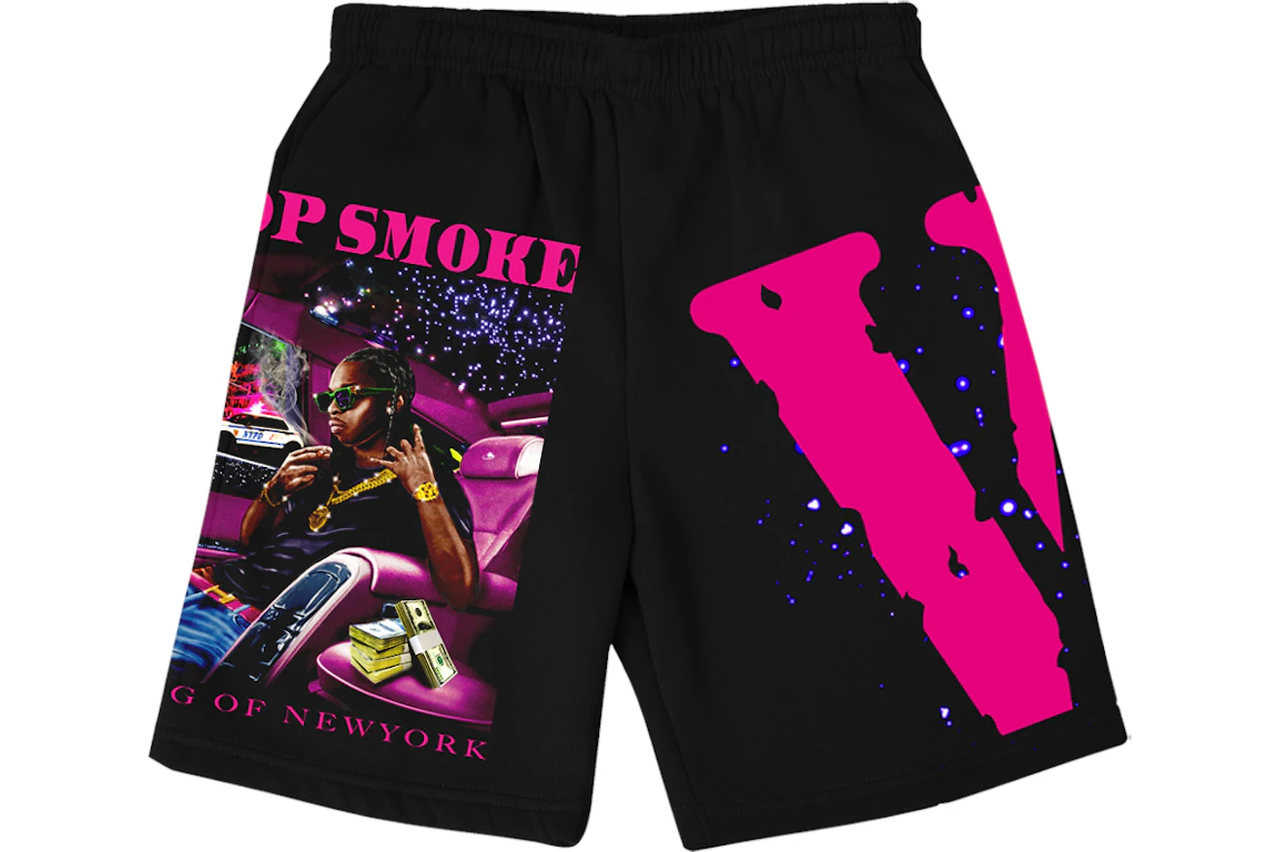 Pop Smoke x Vlone King Of NY Shorts Black