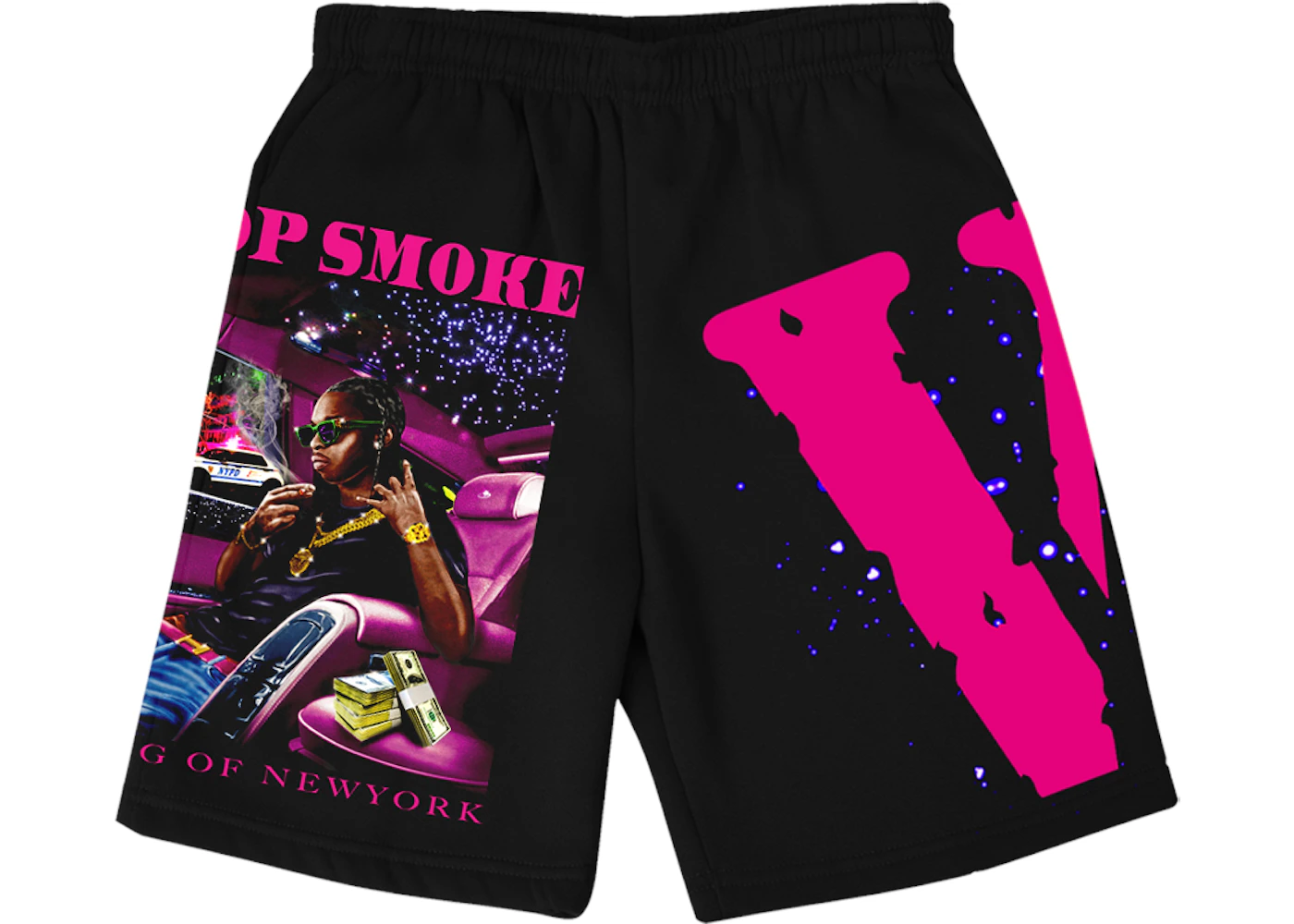 Pop Smoke x Vlone King Of NY Shorts Black Men's - SS21 - US