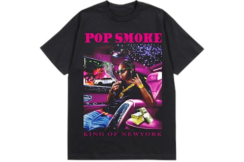 Pop Smoke x Vlone King Of NY T-shirt Black メンズ - SS21 - JP Pop Smoke x Vlone King Of NY T-shirt Black メンズ - SS21 - JP