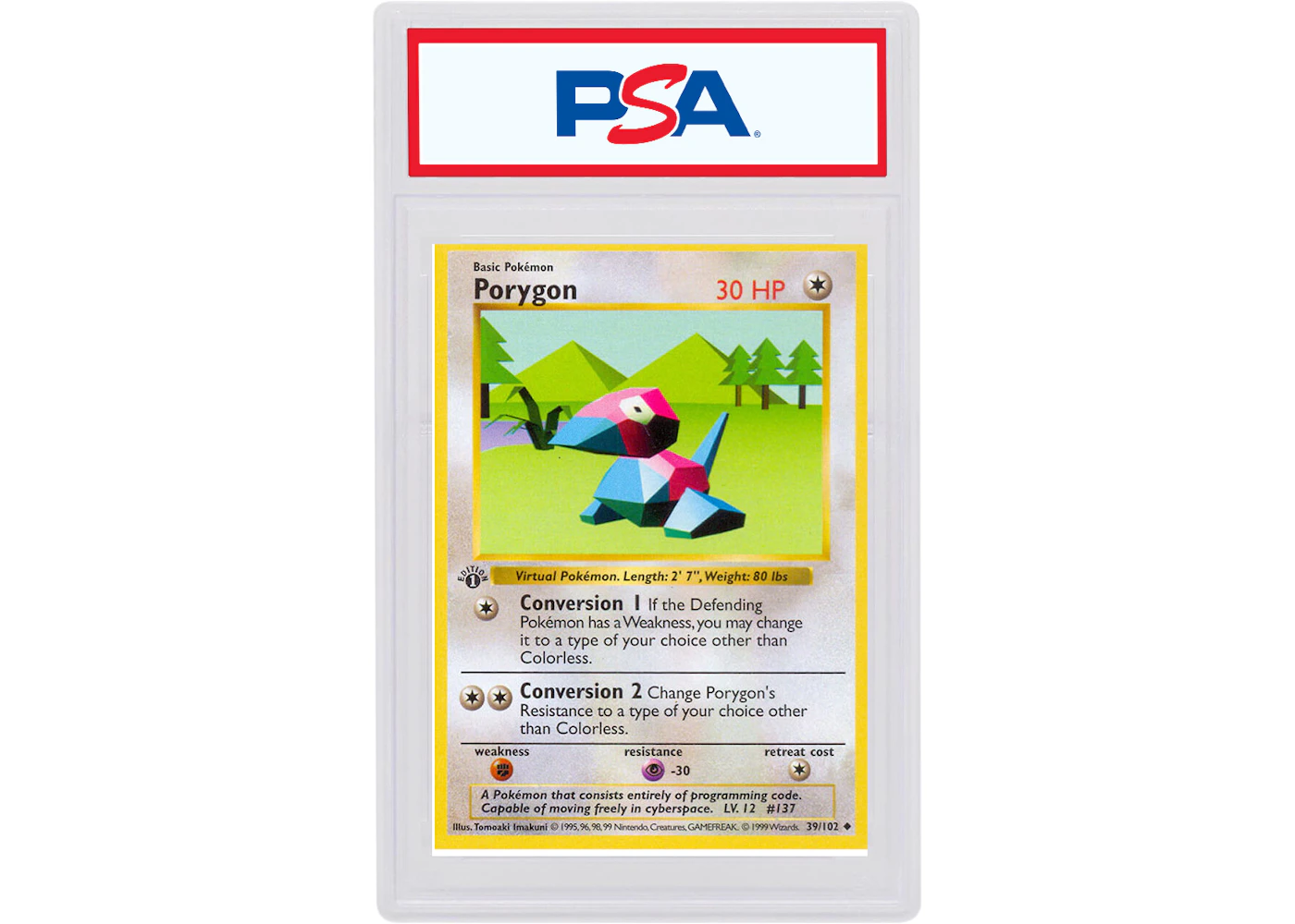 Porygon 1999 Pokemon TCG Base Set 1st Edition #39/102 (PSA or BGS Graded) - 1999 - US Porygon 1999 Pokemon TCG Base Set 1st Edition #39/102 (PSA or BGS Graded) - 1999 - US
