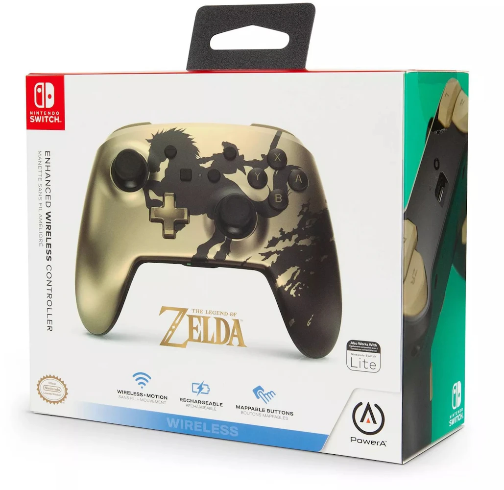 Powera Nintendo Switch Legends Of Zelda Wireless Controller Gold Rider
