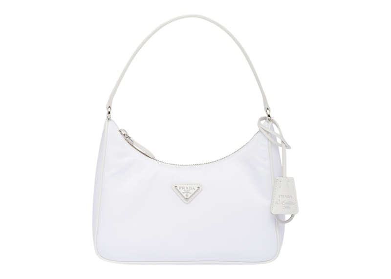 Prada 2005 Mini Sac White in Re Nylon with Silver tone US