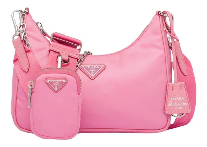 Pink nylon shoulder online bag