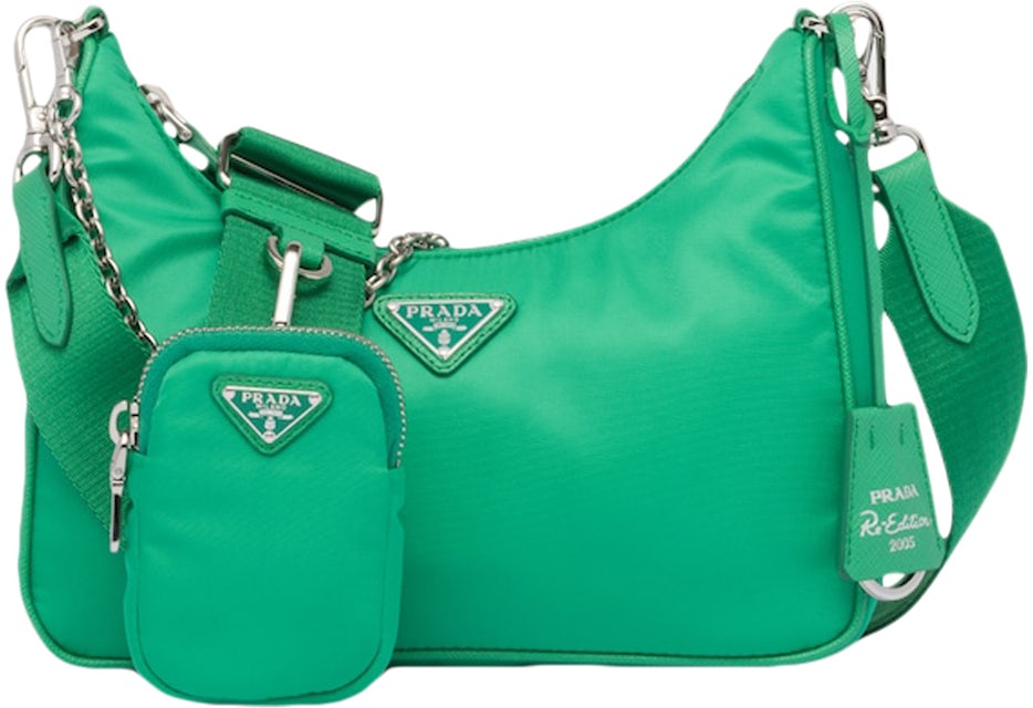 Prada Re-Edition 2005 Saffiano leather handbag in dark green