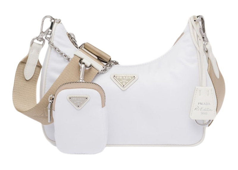 White prada shoulder outlet bag