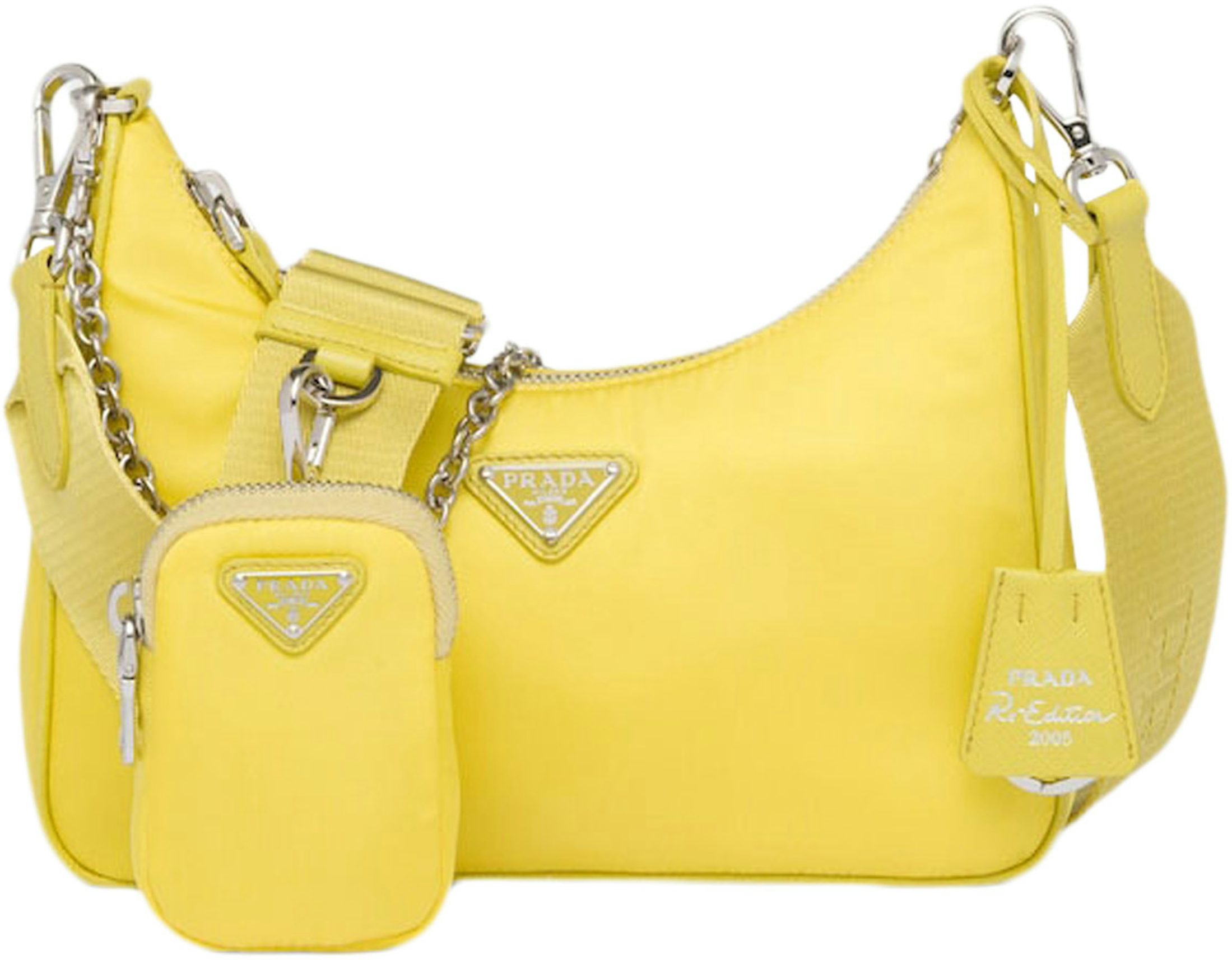 Sunny Yellow Prada Re-edition 2005 Saffiano Leather Bag