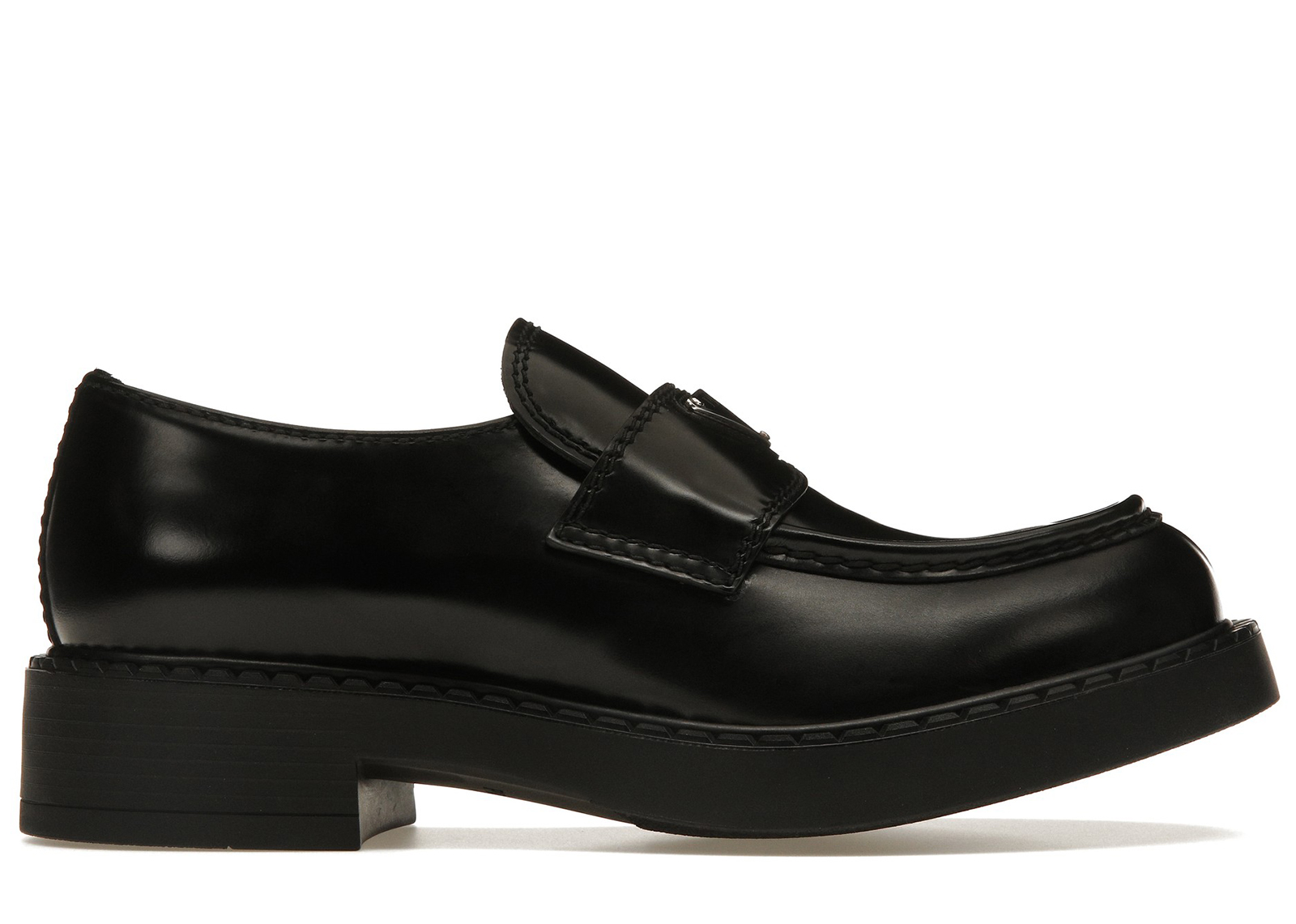 Prada Soft Padded 55mm Loafers Black Nappa Leather