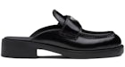 Prada 40mm Mule Cuero Cepillado Negro
