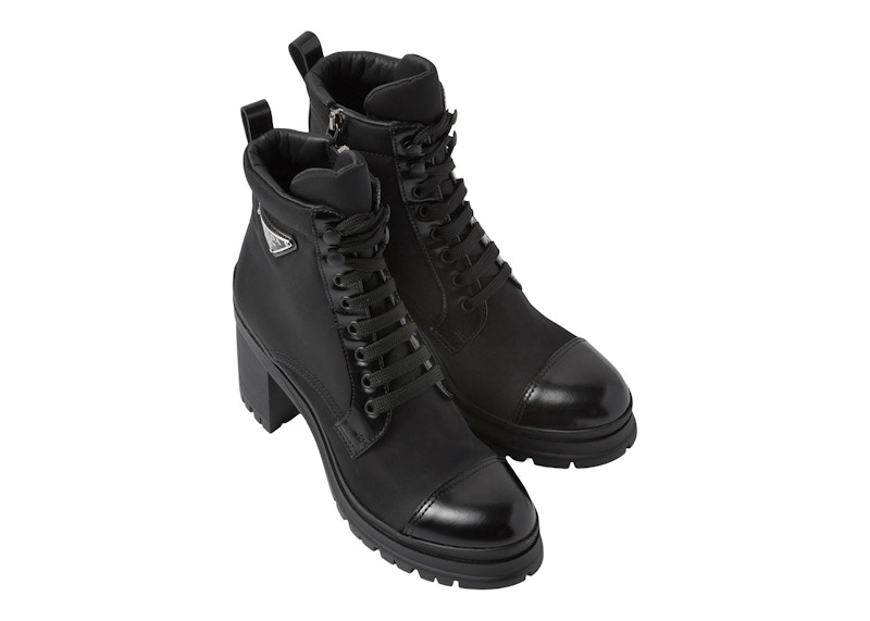 Prada laced outlet leather boots