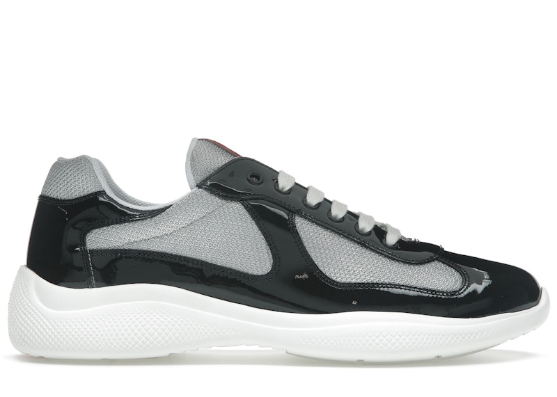 Pre-owned Prada Men's America's Cup Sneakers In Anthracite Gray/silver In Multi