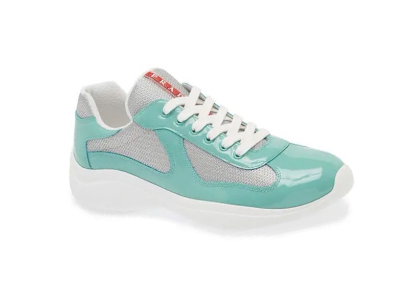 Pre-owned Prada America's Cup (women's) Sneakers In Jade Green/white In Multi