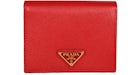 Prada Bifold Wallet (4 Card Slot) Saffiano Leather Red