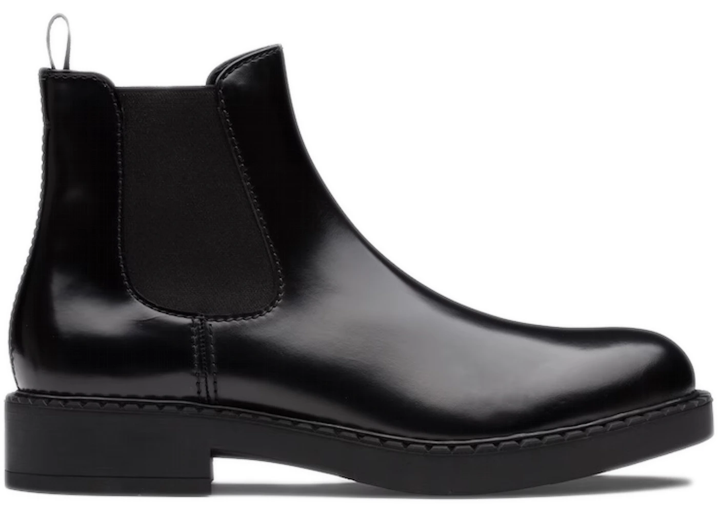 Prada Brushed Calf Leather Chelsea Boot Black Men's - 2TE168-P39-F0002 - US