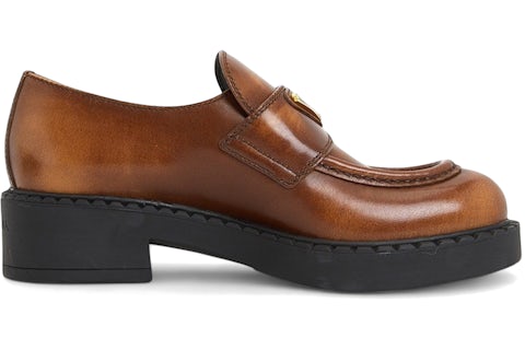 Mocasines Prada de piel cepillada marrones (mujer