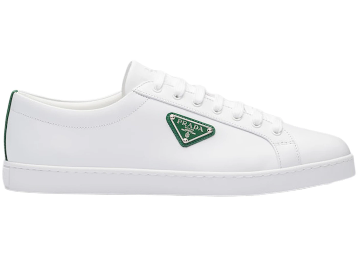 Prada Brushed Sneakers Leather White White Mango Men's 2EE376_3F0E