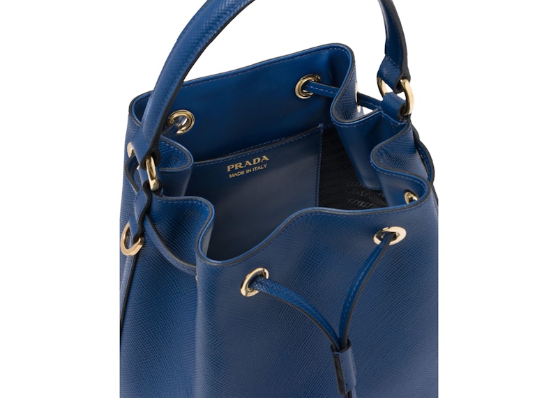 Prada blue discount bucket bag