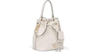 Prada Borsa a Secchiello Pelle Saffiano Oro Bianco