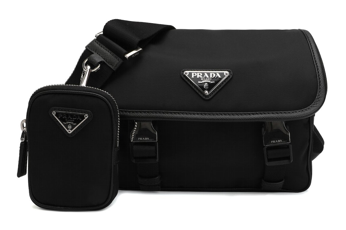 Pre-owned Prada Buckled Satchel Shoulder Bag Black